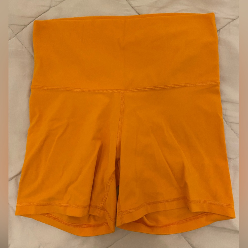 Aritzia Orange biker shorts